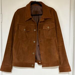 Satchel & Page Men’s Montgomery Brown Leather Jacket Size Medium